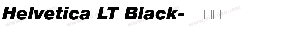 Helvetica LT Black字体转换